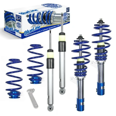 Abbildung von JOM BlueLine 741068 Fahrwerkssatz, Federn/Dämpfer Vorderachse, Hinterachse höhenverstellbar VOLKSWAGEN: GOLF 6