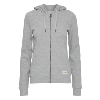 Abbildung von Oxmo Oxlova Sweatjacke, Damen, Größe: Large, Light grey melange
