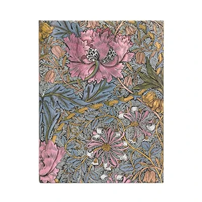 Abbildung von Morris Pink Honeysuckle (William Morris) Ultra Unlined Hardcover Journal: Hardcover, 120 gsm, ribbon marker, memento pouch, elastic closure, book edge printing