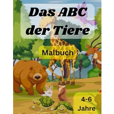 Abbildung von ABC mit Tieren Malbuch: Das Alphabet spielerisch lernen lustigen zum ausmalen