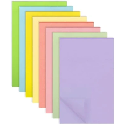 Abbildung von Haftnotizen, 400 Blatt Bunte Sticky Notes, 8 Farben Selbstklebende Klebezettel 100 x 150 mm Super Notes für Büro Zuhause Schule Sitzung