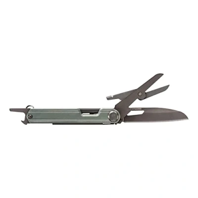 Abbildung von Gerber Taschenmesser mit 4 Funktionen, Multitool glatter Klinge, ArmBar Slim Cut, Stahlgrün, Edelstahl/Aluminium, 30 001727