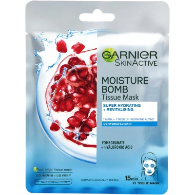 Abbildung von Garnier Moisture Bomb Pomegranate Hydrating Face Sheet Mask