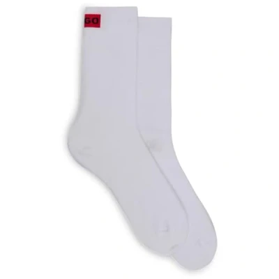 Abbildung von HUGO Businesssocken 2P RS LABEL CC W (Packung, 2 Paar, 2er) mit eingesticktem Markenlabel