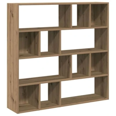 Abbildung von vidaXL Bücherregal/Raumteiler Artisan Eiche 105x24x102 cm, Bücherschrank, Standregal, Büroregal, Raumteiler, Aktenregal, Aufbewahrungsregal