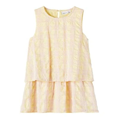 Abbildung von NAME IT Mädchen NMFHESINA Spencer Kleid, Bright White, 98