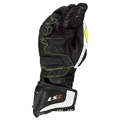 Abbildung von LS2 Handschuhe Swift schwarz/fluoreszierend gelb Größe XXL geeignet für den Frühling;Sommer;Herbst hochwertigen Leder Abriebfestigkeit Reißfestigkeit Aufprallschutz Ergonomisch
