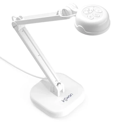Abbildung von INSWAN INS 1 8MP Hochauflösende USB Dokumentenkamera und Visualizer Autofokus, LED Licht &amp; Mikrofonen. Kompatibel mit MacOS, Windows Chromebook für Fernunterricht, Webkonferenzen Live Demos