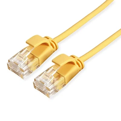 Abbildung von ROLINE UTP DataCenter Patchkabel Kat.6A (Class EA), LSOH, slim, gelb, 0,15 m