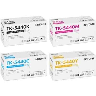 Abbildung von INFITONER TK 5440 TK5440 Kompatibel für Kyocera Ecosys MA2100cwfx PA2100cwx PA2100cx MA2100cfx Toner MA2100 PA2100 5440K 5440C 5440Y 5440M Schwarz Cyan Magenta Gelb, 4er Pack