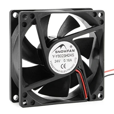 Abbildung von sourcing map Lüfter 80mm x 25mm 8025 24V DC mit Langes Leben Gleitlager Ventilator