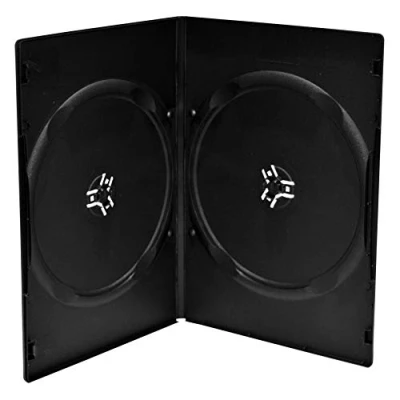 Abbildung von DVD 2 Hüllen slim doppel 7mm 100 Stück schwarz