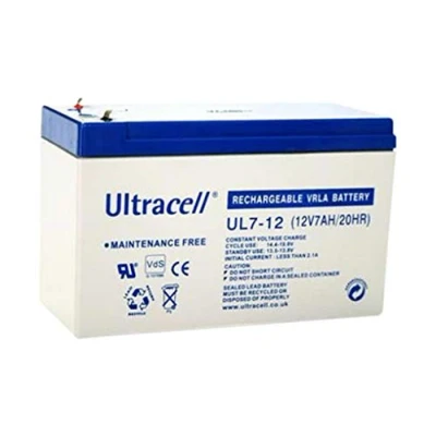Abbildung von Ultracell 78246 Wiederaufladbarer Akku, versiegelt, VRLA (ventilgeregelte Blei Säure), 7000 mAh, 12 V, Weiß
