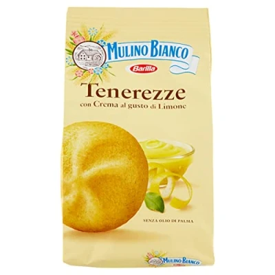Abbildung von 3x Mulino Bianco Tenerezze al limone Biscuits Shortbread Kekse cookies mit Zitronencreme, geschmacksintensives Frühstück 200 gr
