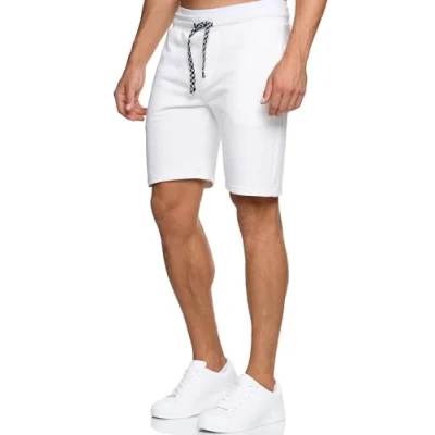 Abbildung von Indicode Jeans Aldrich Shorts, Herren, Größe: Large, Off white