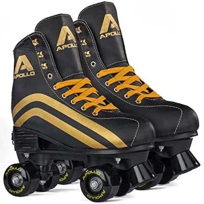 Abbildung von Apollo Disco Roller, Classic Roller Rollschuhe für Kinder und Erwachsene größenverstellbare Quad Skates, 3 Größen, verstellbar von 31 bis 42 Damen in schicken Designs