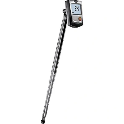 Abbildung von Testo 405, Taschen/handgehalten, Heiße Leitung, Schwarz, Silber, 0 10 m/s, 20 50 C