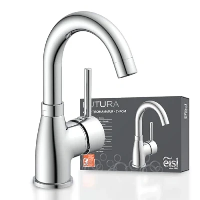 Abbildung von Eisl Waschtischarmatur &quot;Futura&quot;, Wasserhahn mit Energiesparfunktion Cold Start, Mischbatterie
