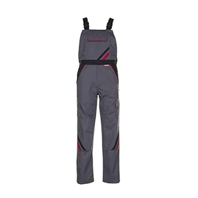 Abbildung von PLANAM Latzhose HIGHLINE, Farbe schiefer/schwarz/rot, Größe 56