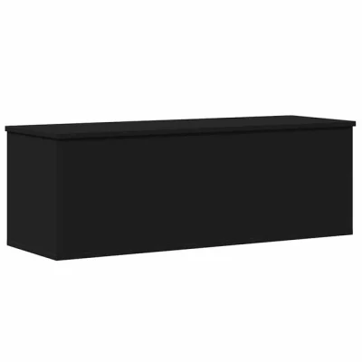 Abbildung von vidaXL Aufbewahrungsbox Truhe Schwarz 102x35x35 cm Holzwerkstoff (1 St)