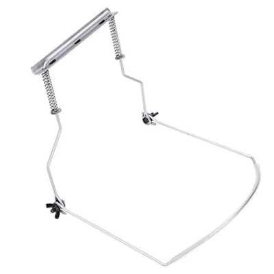 Abbildung von Mundharmonikas Halter Verstellbarer Halshalter aus Metall, Zubehör mit Anti Kratz Pads für 10 Löchern