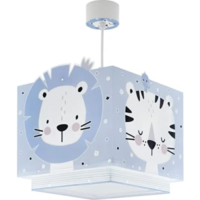 Abbildung von Dalber kinderlampe Pendelleuchte Hängelampe Baby Jungle Tiere Dschungeltiere, Kunststoff, Blau