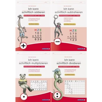 Abbildung von Ich kann schriftlich addieren, subtrahieren, multiplizieren und dividieren im Set: 4 Schülerarbeitshefte für die 3. 4. Klasse zum selbstständigen Erlernen der schriftlichen Rechenverfahren