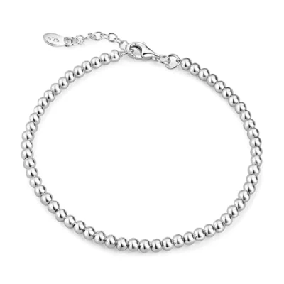 Abbildung von Materia Armkette Kugelkette Ø3mm Silber Hochglanz in 2 Größen SA 21, 925 Sterling