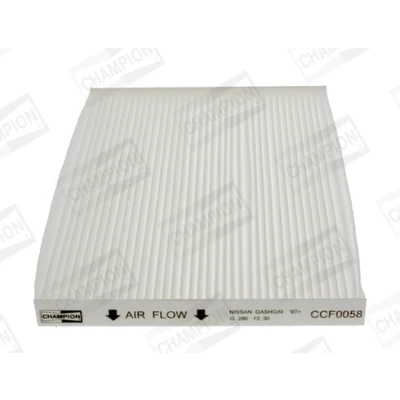 Abbildung von CHAMPION CCF0058 Innenraumfilter Pollenfilter, Partikelfilter 265 190 20 NISSAN: Qashqai / Qashqai+2 I, X Trail, I Van