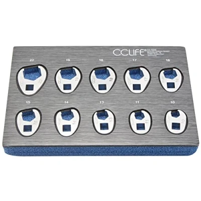 Abbildung von CCLIFE Maulschlüssel 10tlg Hahnenfußschlüssel Steckschlüssel 3/8&quot; 10 22mm (10 St)