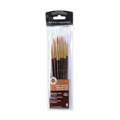 Abbildung von Royal &amp; Langnickel RSET 9167 Golden Taklon 6 teiliges Rundpinsel Set