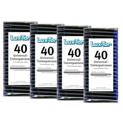 Abbildung von Luxtor Universal Tintenpatronen f??r Lamy Herlitz Pelikan Reform Online/blau (160 St.)