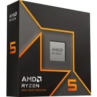 Abbildung von AMD Ryzen 5 9600X Prozessor, 6 Kerne/12 Threads, Zen Architektur, 38MB L3 Cache, 65W TDP, Bis zu 5,4 GHz Boost Frequenz, Socket AM5, DDR5 &amp; PCIe 5.0, Kein Lüfter