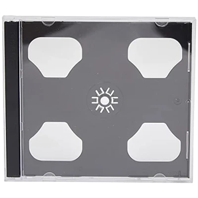 Abbildung von Dragon Trading® CD Hüllen, Doppelhüllen, 10,4 mm, für 2 Discs, schwarzer Einsatz, 10 Stück