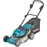 Abbildung von Makita Akkurasenmäher DLM463Z, 46 cm Schnittbreite, (Solo, ohne Akku &amp; Ladegerät inkl. Mulchkeil), LXT, Brushless Motor, Mulchfunktion
