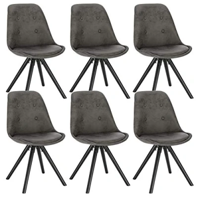 Abbildung von Woltu Esszimmerstuhl (6 St), Stoffbezug Designstuhl Holzgestell Küchenstuhl