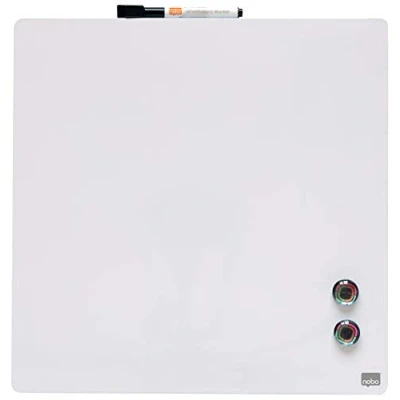 Abbildung von Nobo Quadratisches Magnetisches Mini Whiteboard, Rahmenlos, Trocken Abwischbar, Leicht zu Reinigen, Wandmontage, Zuhause/Büro, 360 x mm, Weiß, 1903802