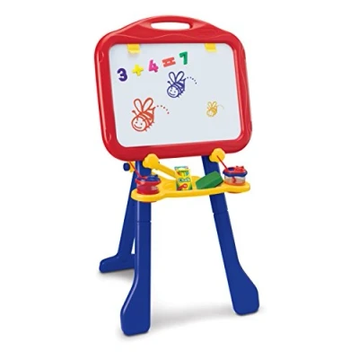 Abbildung von Crayola Staffelei für Kinder, Doppelfläche, Magnetische, Trocken Abwischbare Tafel und Kreide, Höhenverstellbar, ab 3 Jahren, 5032