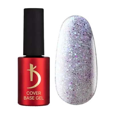 Abbildung von Unterlack Base Coat Cover Gel Transparent 7ml Crystal Drops Reflective Flakes Soak Off UV LED Nagellack Nägel Basislack mit Reflektierend Flocken Flasche Lack