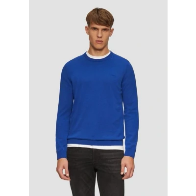 Abbildung von s.Oliver Logostickerei Strickpullover, Herren, Größe: XXL, Ozeanblau