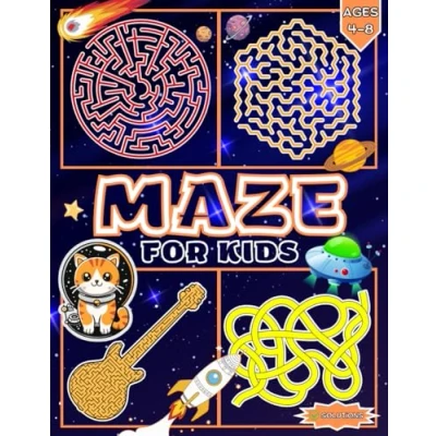 Abbildung von Mazes for Kids Ages 4 8: 101 Fun First Activity Book with Solutions Children, Workbook Adventure, Games, Puzzles, and Problem Solving