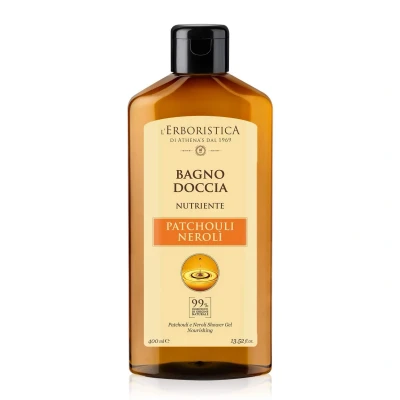 Abbildung von L&#039;Erboristica Athena&#039;s Duschbad mit Patschuli und Nerolì duftender, belebender weichmachender Duschschaum 400 ml