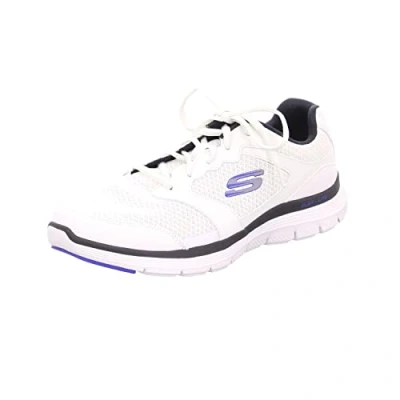 Abbildung von Skechers Herren Flex Advantage 4.0 Sneaker, White Leather Mesh Black Pu Trim, 41 EU