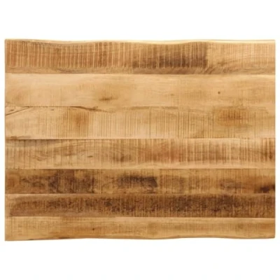 Abbildung von vidaXL Tischplatte, Holzplatte für Tisch Esstisch Couchtisch, Massivholzplatte Baumkante, Ersatztischplatte, 80x60x3,8cm Raues Mango Massivholz