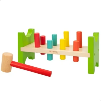 Abbildung von Colorbaby Klopf Spielzeug mit Hammer und Stäben aus Holz (40999)