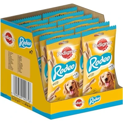 Abbildung von PEDIGREE Hundesnacks RODEO Beutel mit Huhn, 12 x 7 Stück