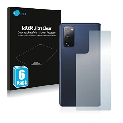 Abbildung von Savvies 6 Stück Schutzfolie für Samsung Galaxy S20 FE 5G (Rückseite) Displayschutz Folie Ultra Transparent