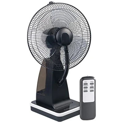 Abbildung von Sichler Haushaltsgeräte Luftkühler Ventilatoren: Tisch Ventilator mit Ultraschall Sprühnebel und Fernbedienung, 80 Watt (Tischventilator Wasser, Tischventilator Sprühnebel)