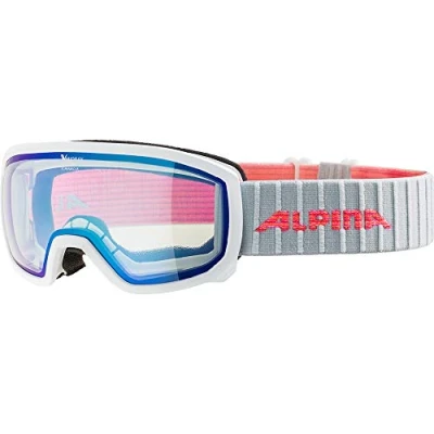 Abbildung von ALPINA SCARABEO JR. V Selbsttönende, Beschlagfreie &amp; Bruchsichere OTG Skibrille Mit 100% UV Schutz Für Kinder, white, One Size
