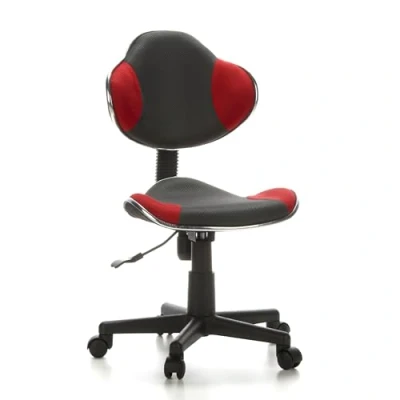 Abbildung von hjh OFFICE 633002 Kinderdrehstuhl Bürostuhl KIDDY GTI 2 grau/rot Kinderbürostuhl für Schulanfänger ergonomisch, höhenverstellbar, Jugendstuhl